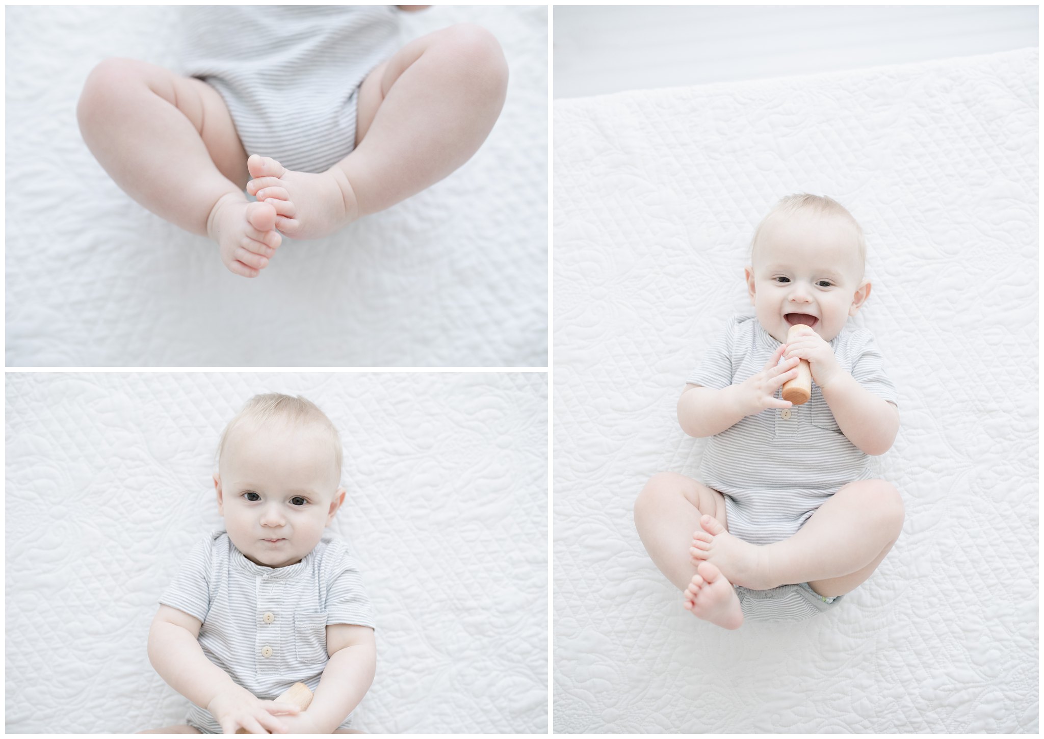 6 months photos with chunky baby legs