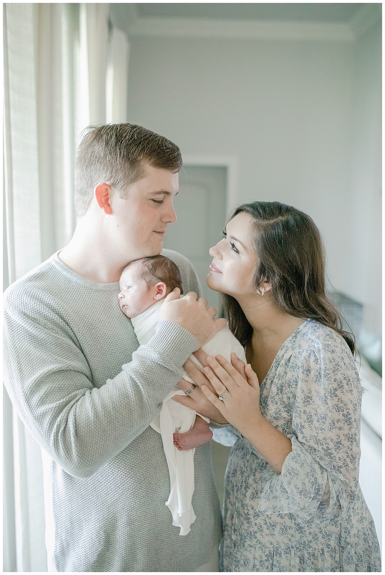 Beautiful portrait of family of three. Photo by Little Sunshine Photography.