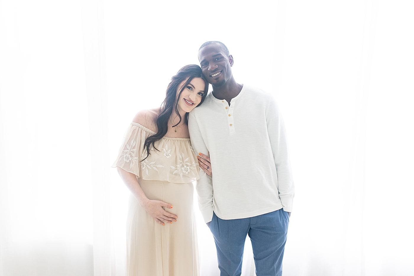 Parents to be document pregnancy in studio with MS Gulf Coast Photographer, Little Sunshine Photography.