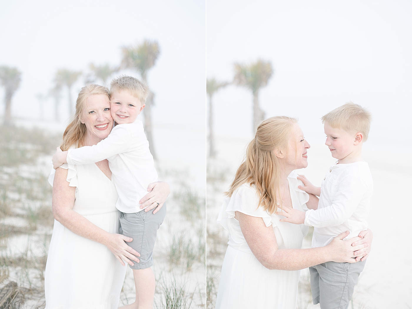 Mother-son photos on the beach. Photo by Little Sunshine Photography.