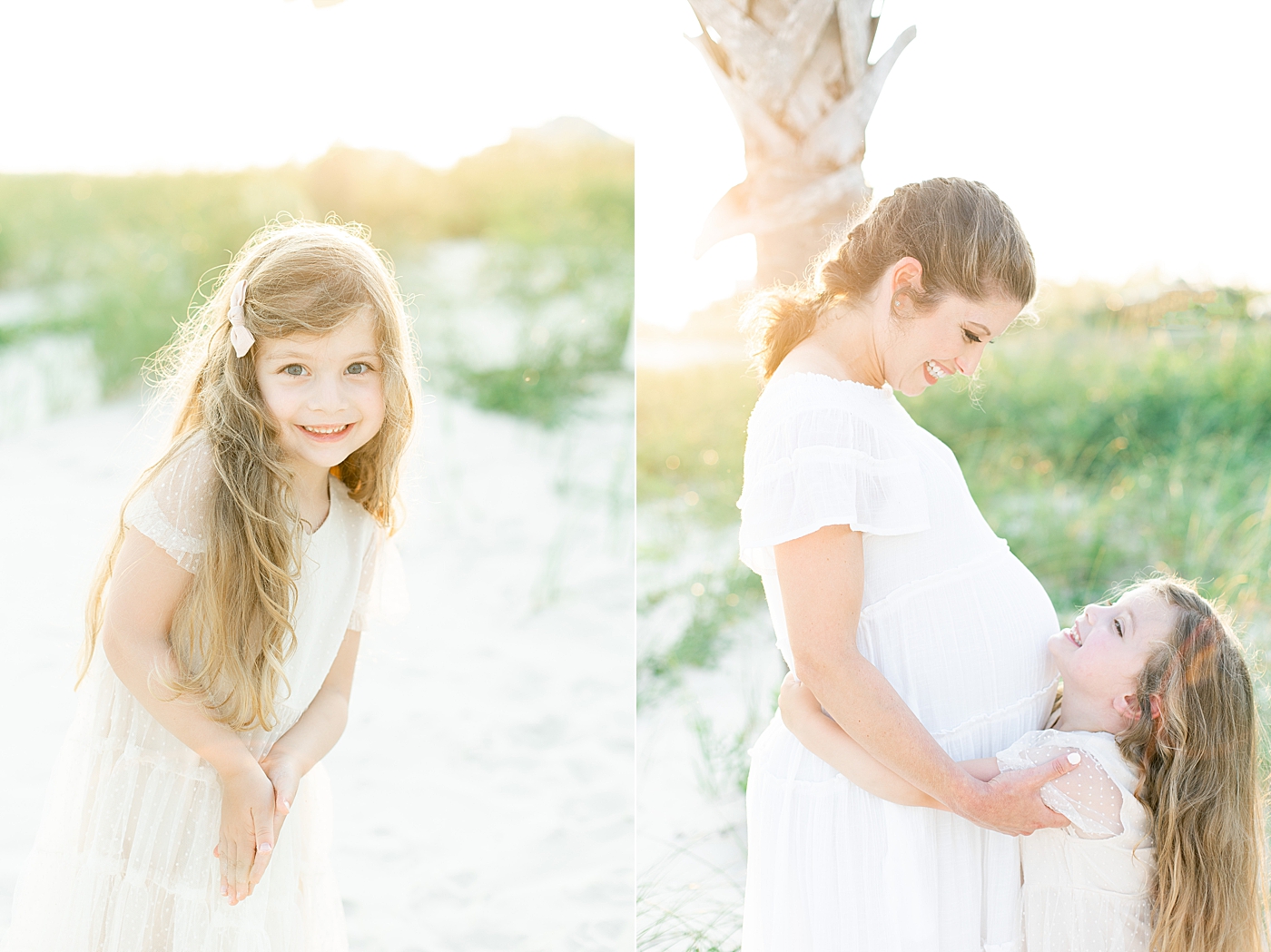 Mom and daughter at ocean springs maternity session. Photo by Little Sunshine Photography.