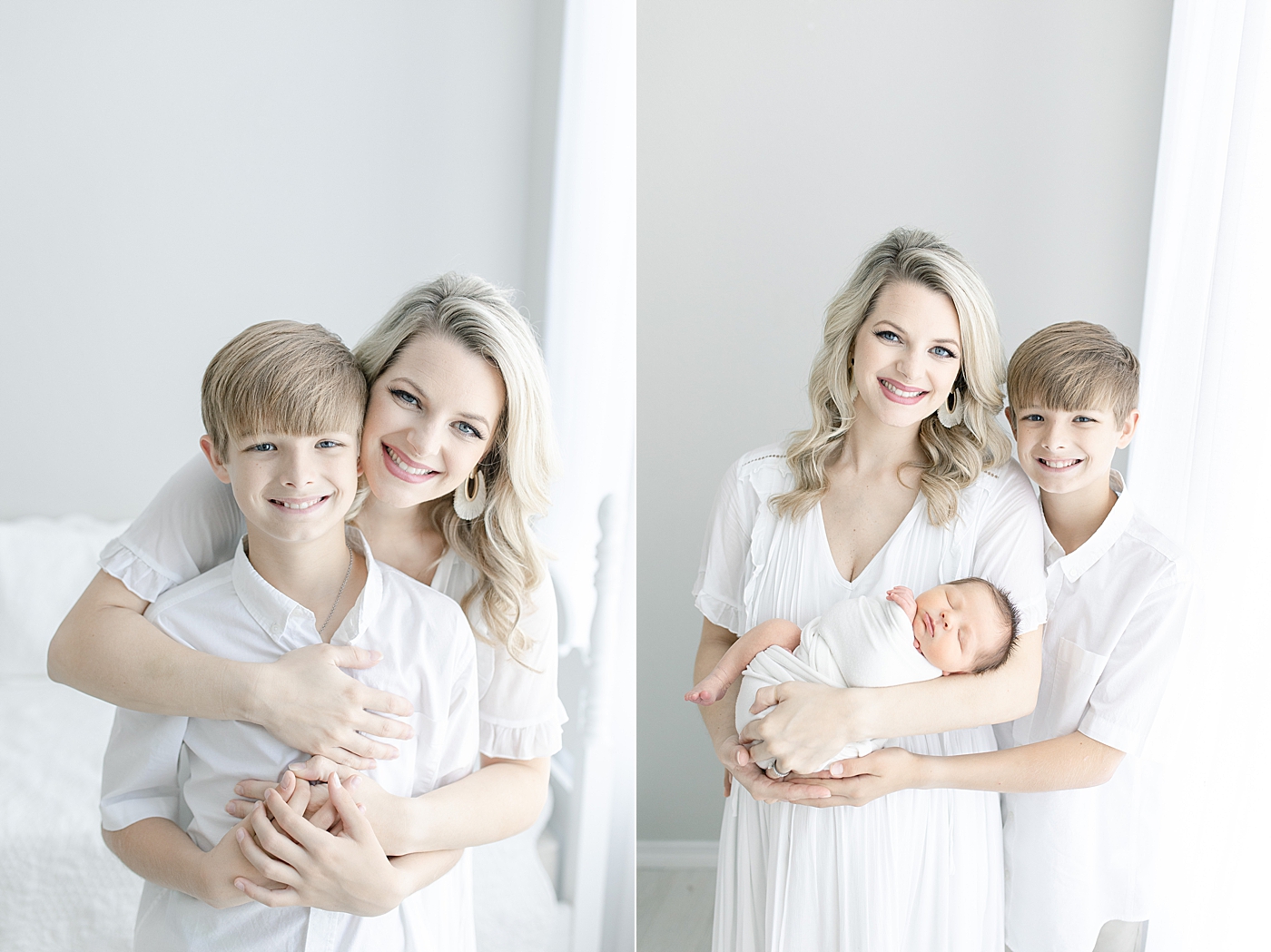 Mom with her two boys during photo session. Photo by Little Sunshine Photography.