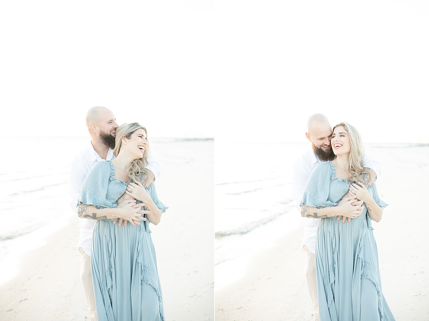 Mom and dad together on the beach | Photo by Little Sunshine Photography