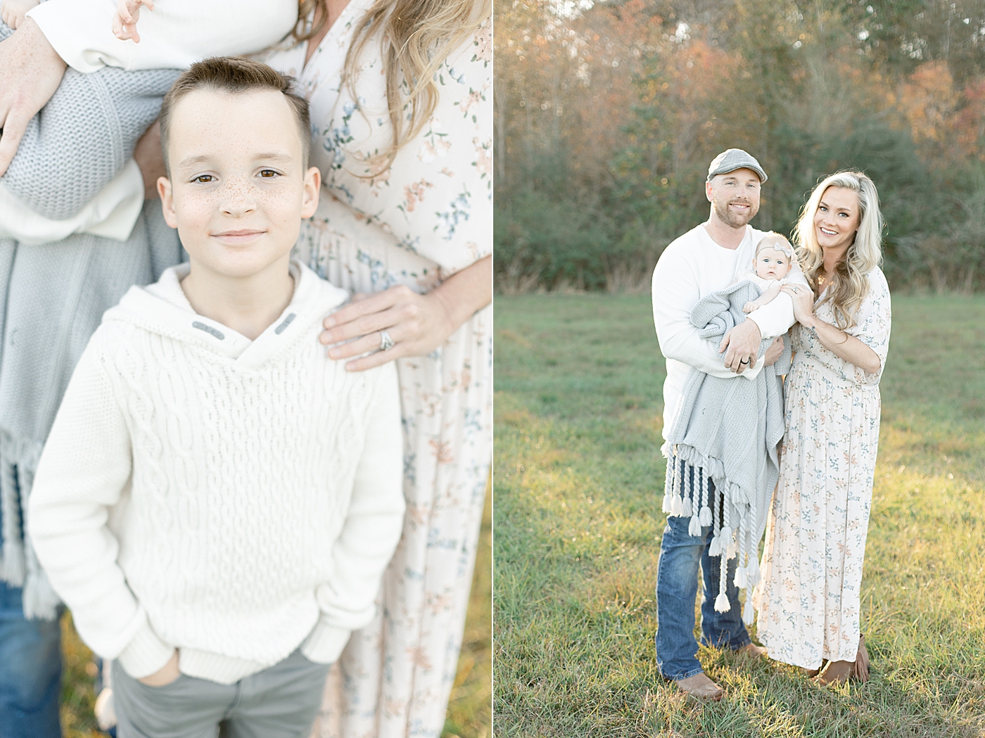 Detail of little boy with his family | Photo by Gulfport baby photographer Little Sunshine Photography