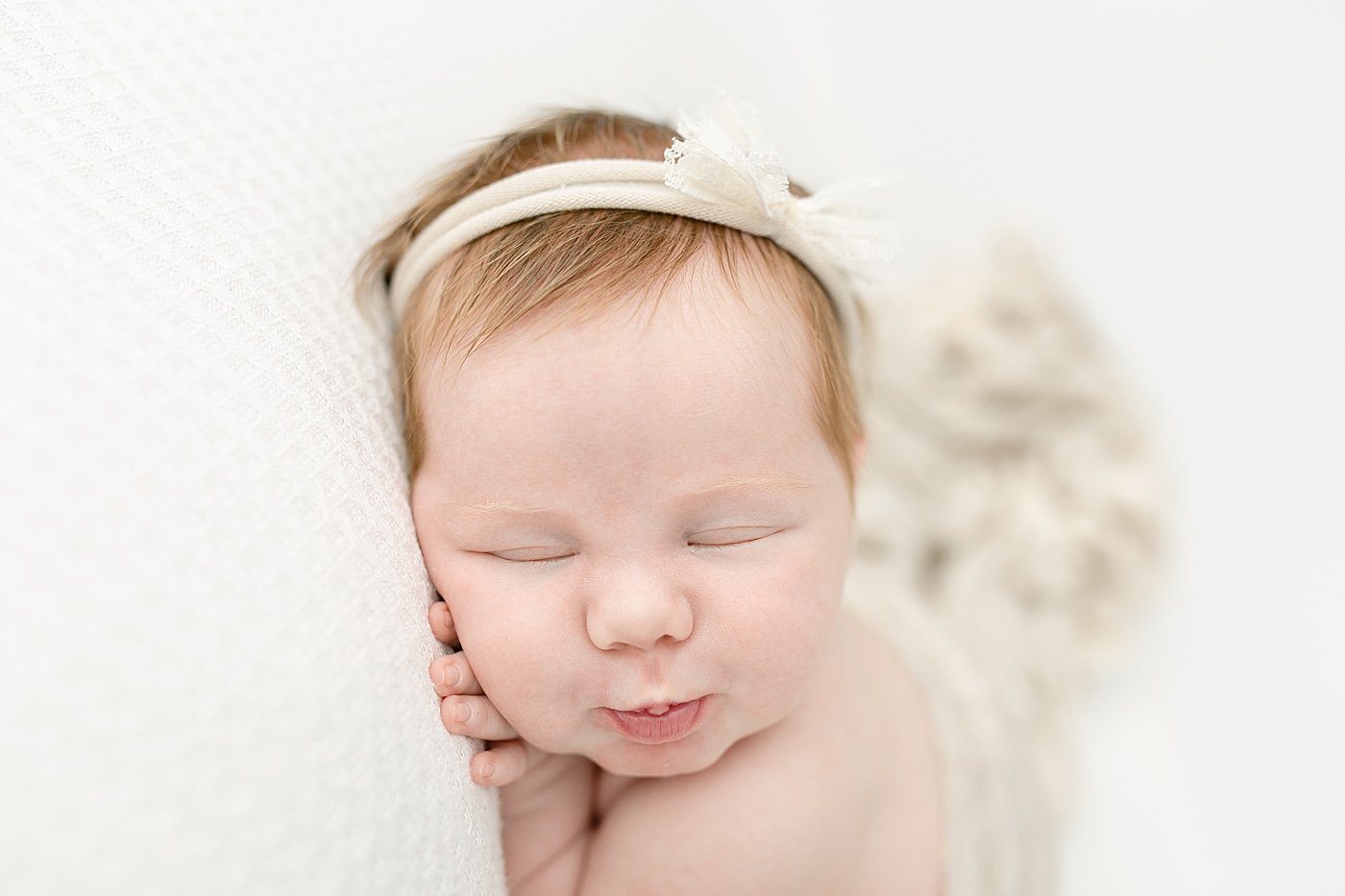 Detail of baby girl sleeping | Photo by Little Sunshine Photography